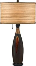 Quoizel Q707TK - One Light Wood Veneer Shade Table Lamp